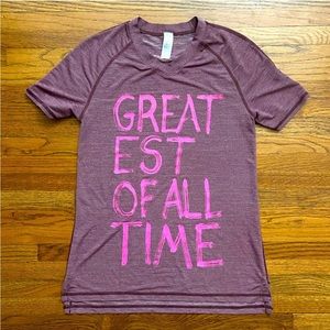 Ivivva “Greatest of All Time” short sleeve athletic tee